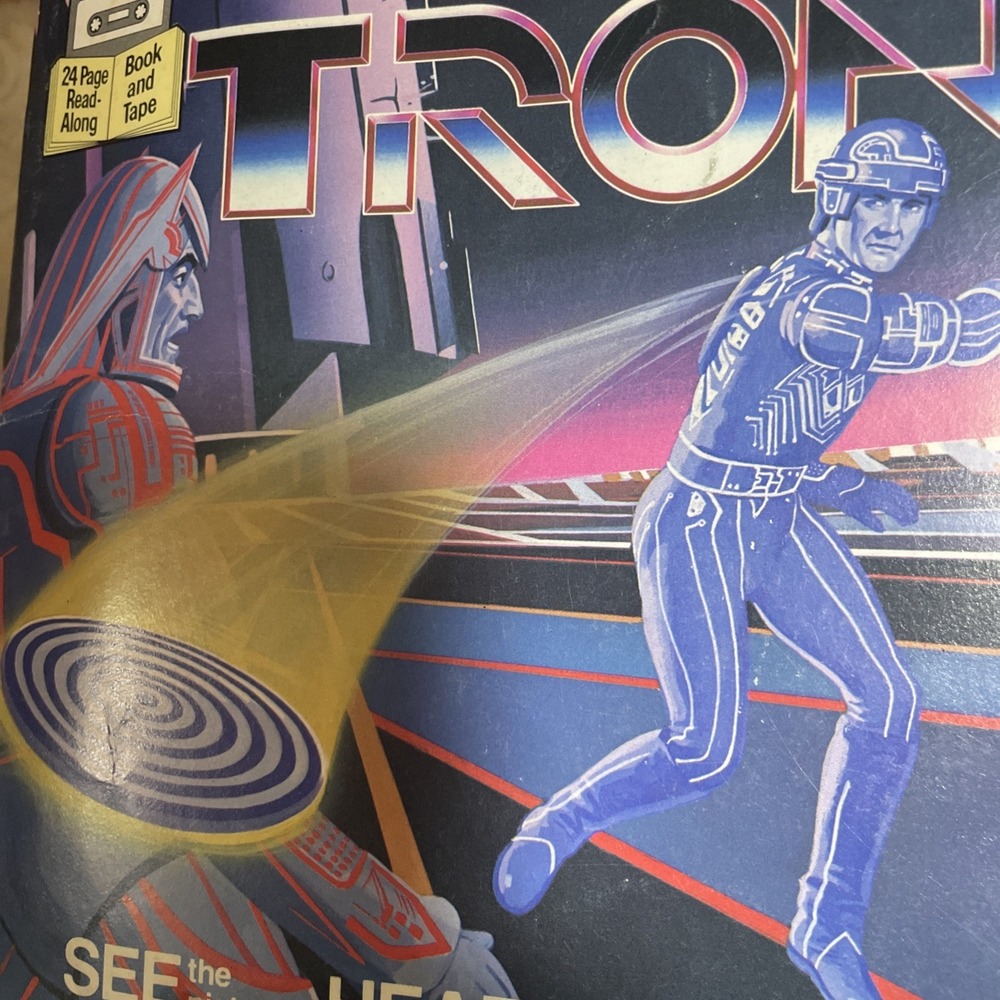 Vintage 1982 TRON Read Along‎ Disney (Cassette not included) Book Only